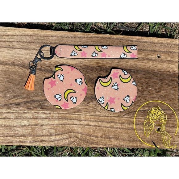 Anime Sailor Moon Car Coasters & Keychain | Car Accessories | Car Coaster - Picture 7 of 10